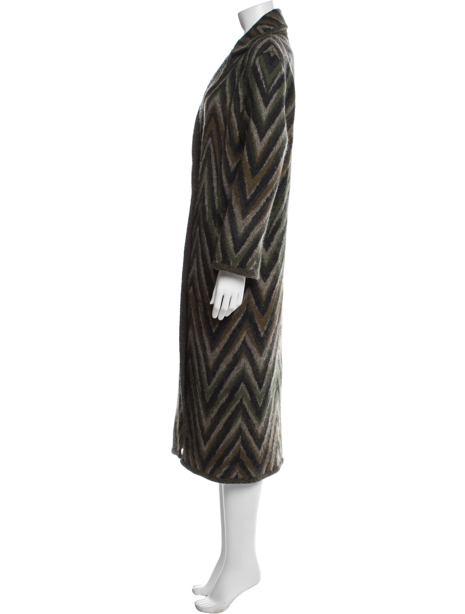 Missoni Striped Faux Fur Coat