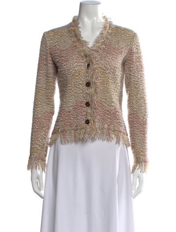 Pre-owned Missoni Wool Tweed Pattern Sweater In Neutral
