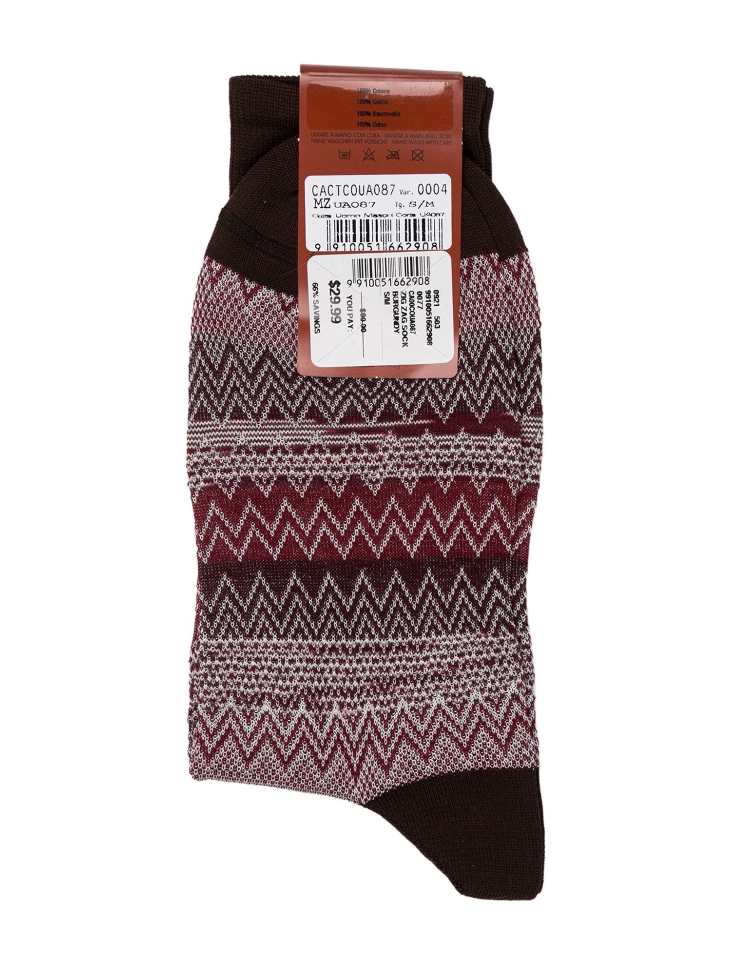 Missoni Red Patterned Socks