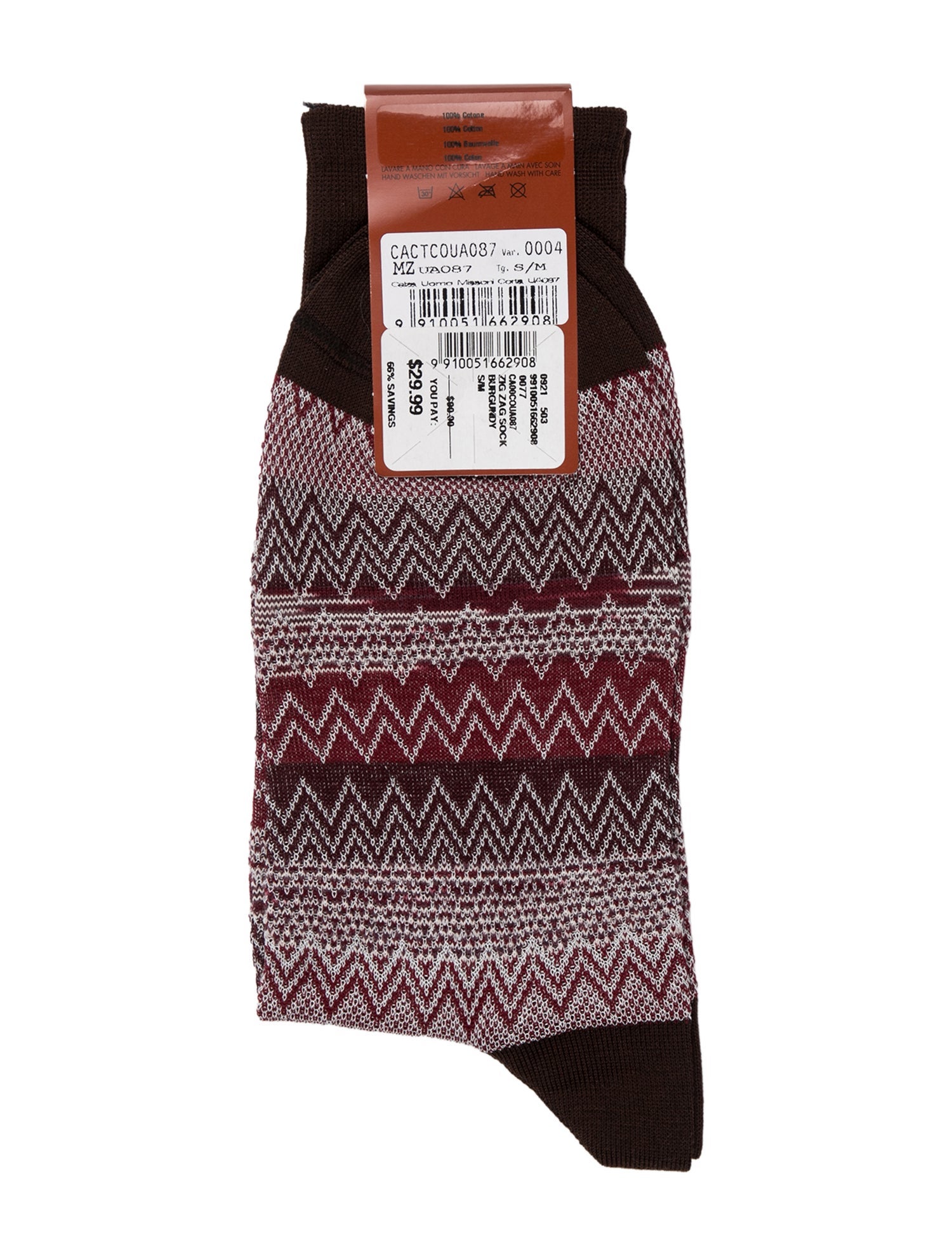 Missoni Red Patterned Socks