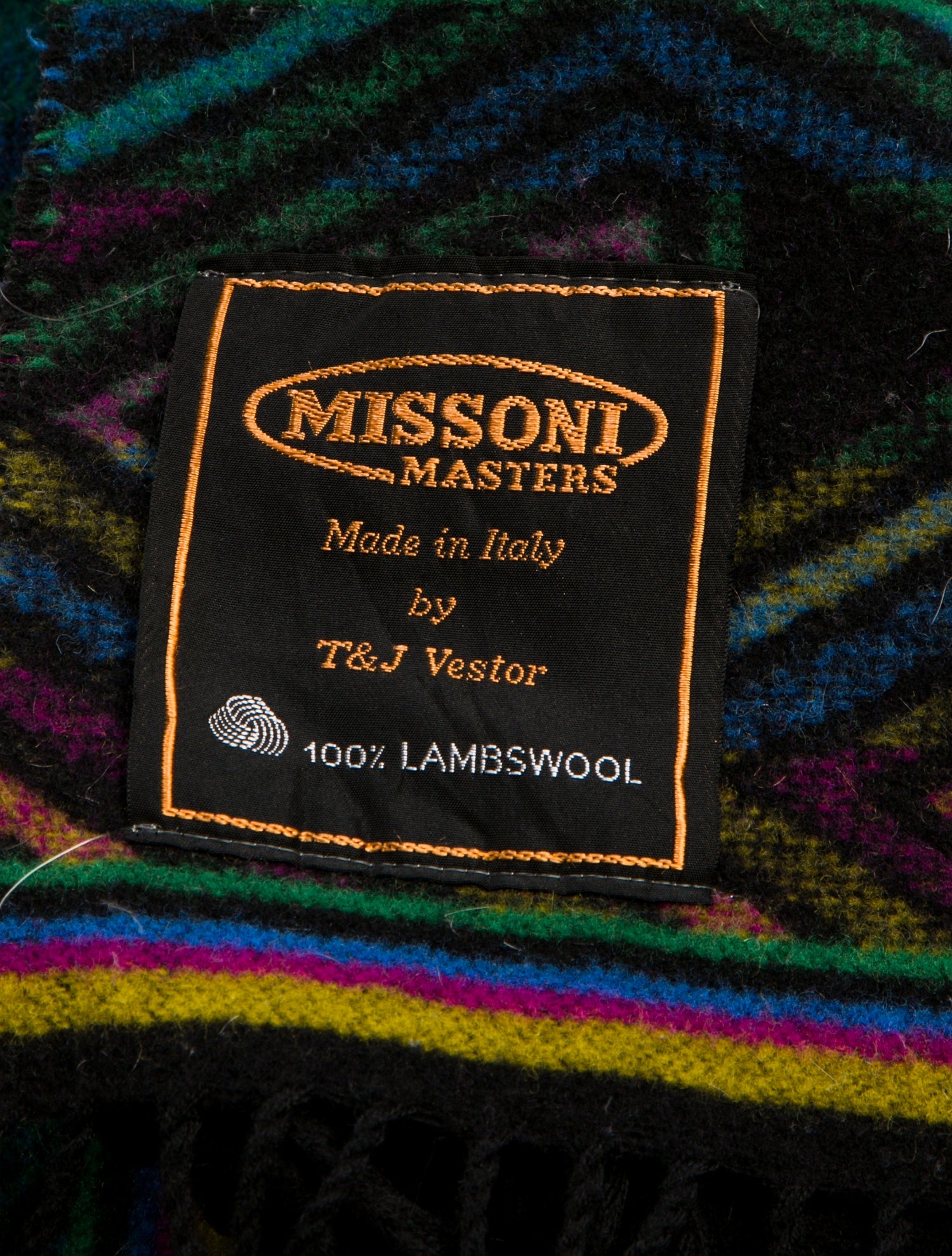 Missoni Lambswool Geometric Pattern Throw Blanket