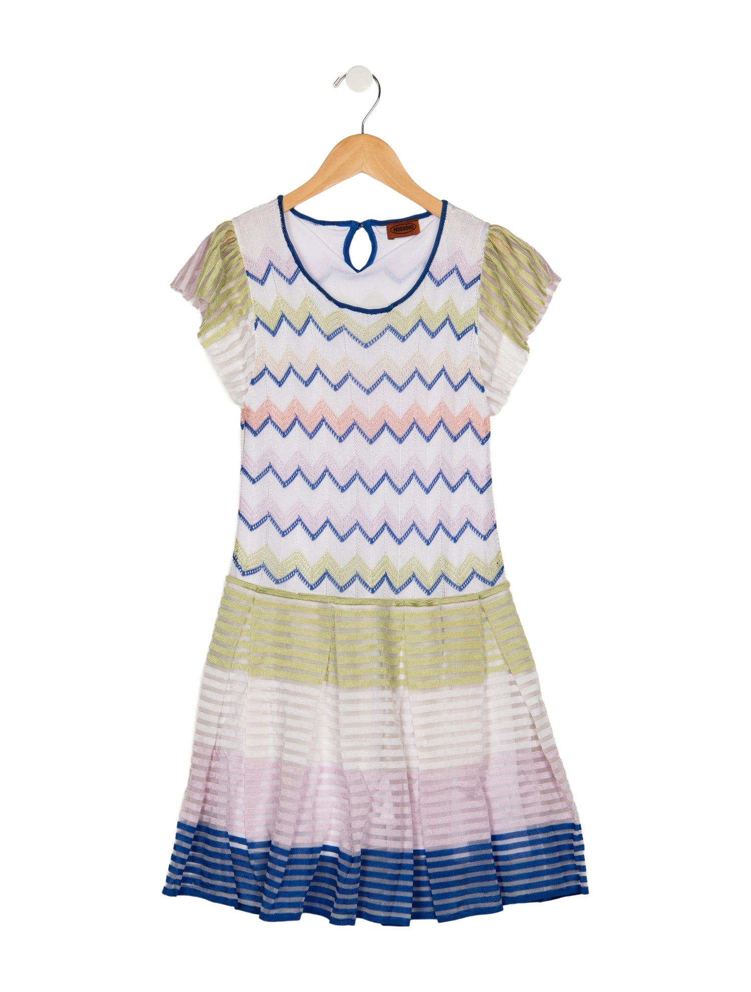 Missoni Kids' Girls' Patterned Short Sleeve Dress