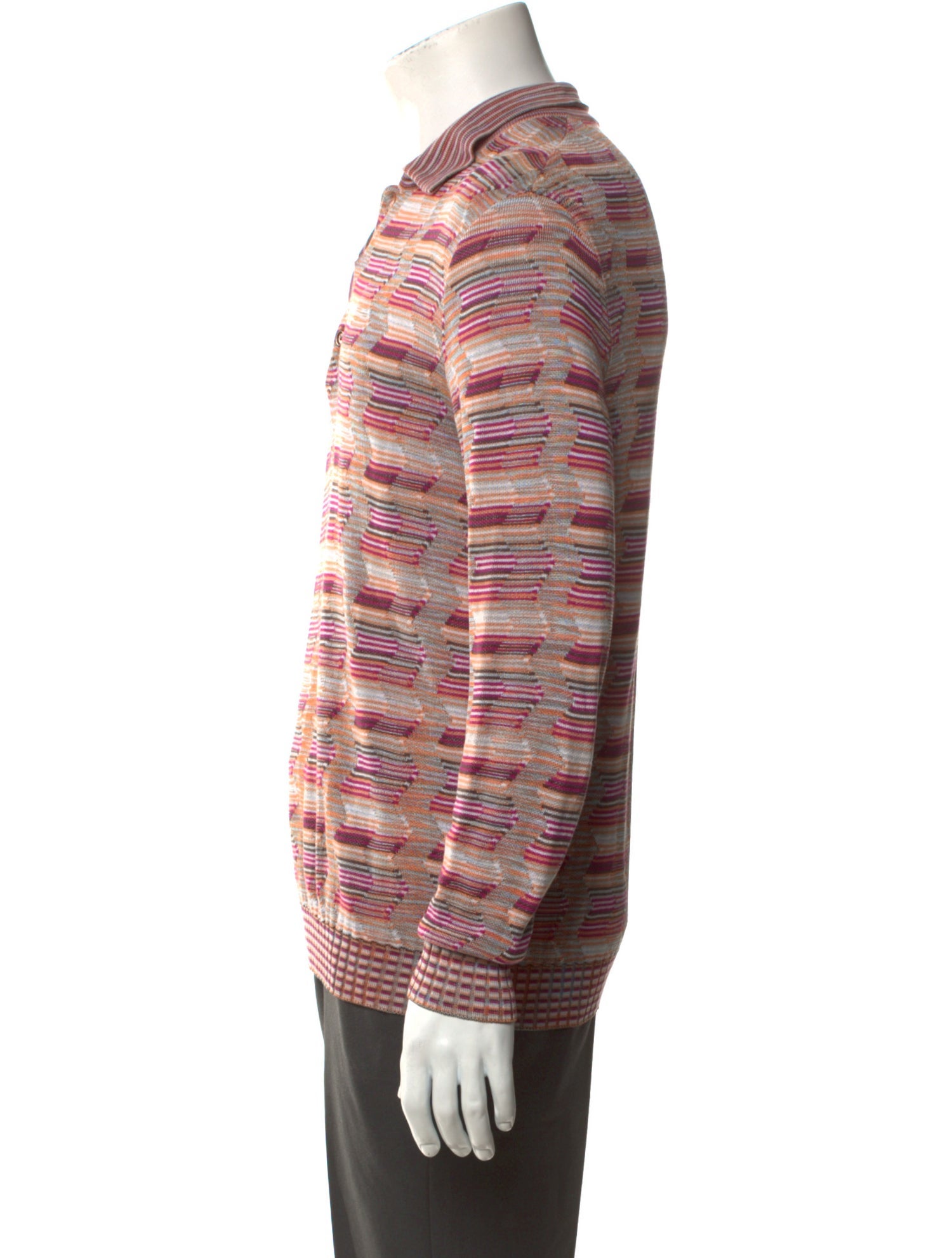 Missoni Patterned Collar Polo Sweater