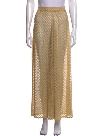 Pre-owned Missoni Patterned Wide Leg Pants In Neutrals