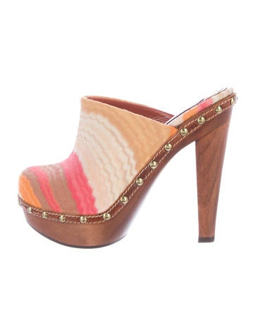 Missoni Woven Round-Toe Mules