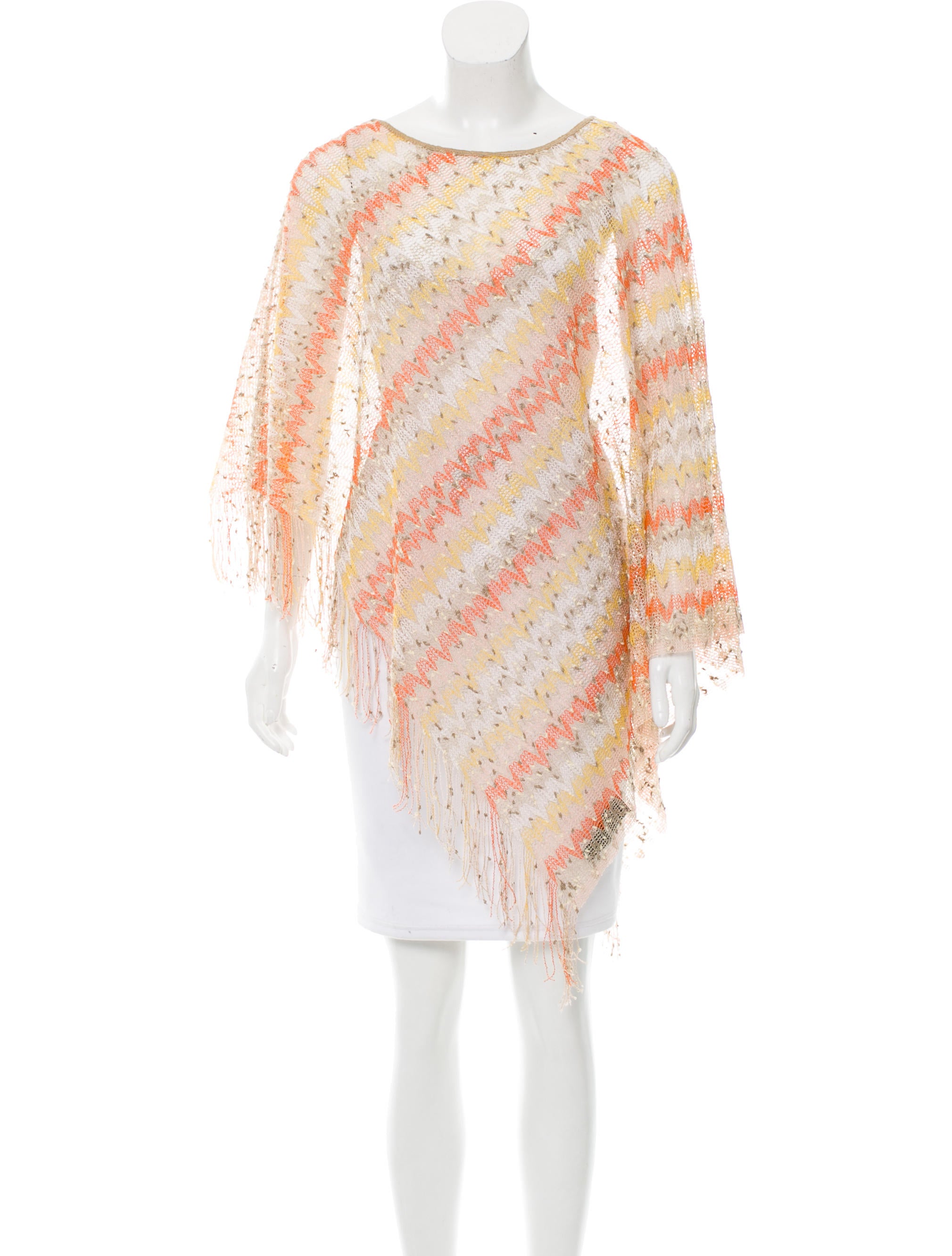fringe trimmed poncho