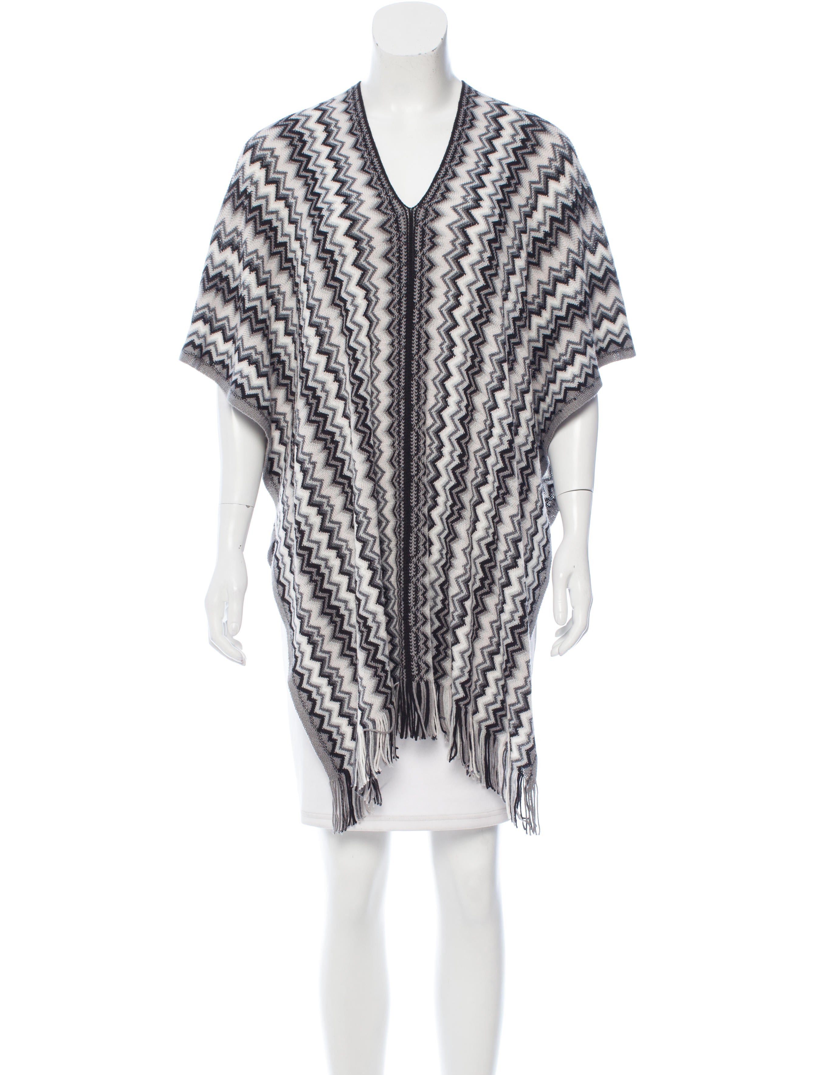 fringe trimmed poncho