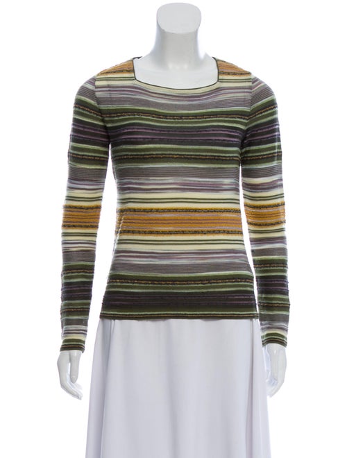 Missoni Striped Square Neck Sweater Green