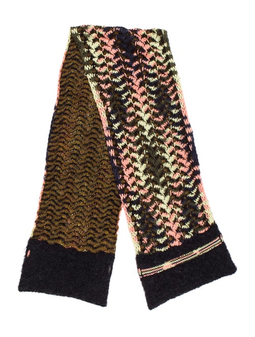 Missoni Knit Wool-Mohair Scarf Black