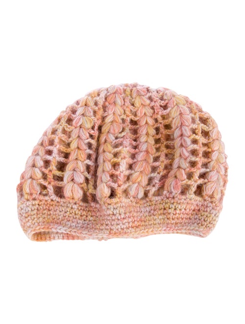 Missoni Wool Crochet Beret Pink