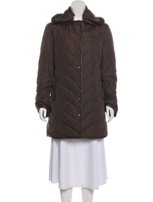 Missoni Short Quilted Coat Brown