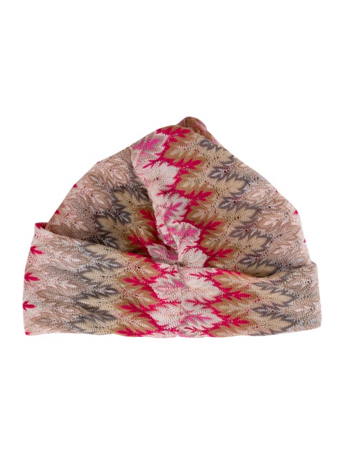 Missoni Chevron Knit Beanie Pink
