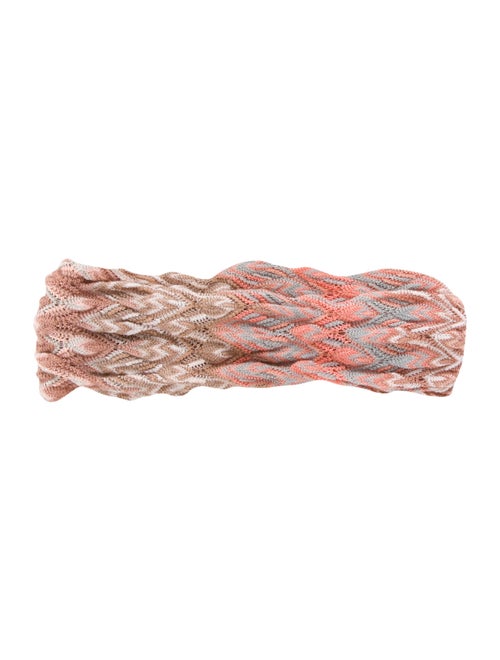Missoni Woven Printed Headband Coral