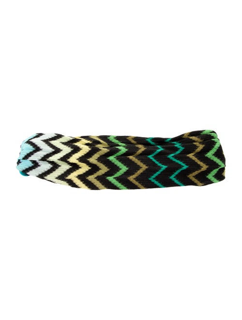 Missoni Chevron Knit Headband Black