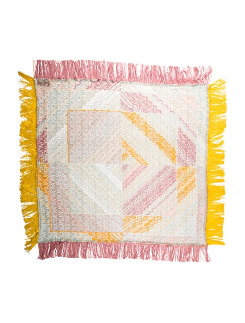 Missoni Knit Fringe Scarf w/ Tags Yellow