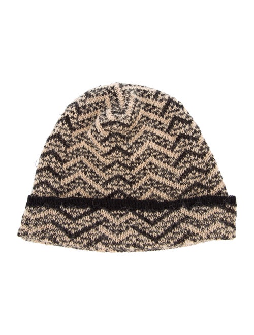 Missoni Knit Beanie Hat Tan