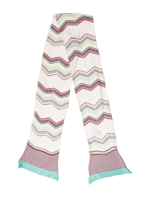 Missoni Knit Pattern Scarf multicolor
