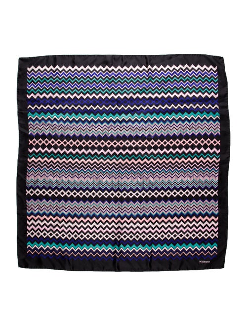 Missoni Printed Silk Scarf Black