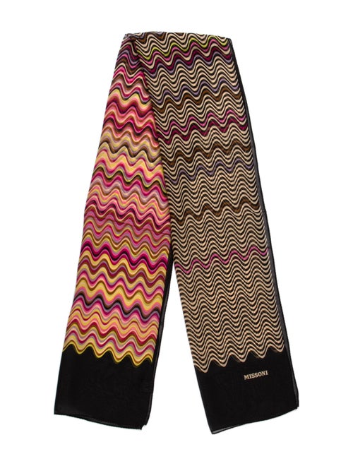 Missoni Silk Printed Scarf Black