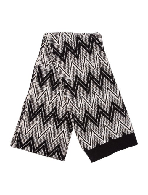 Missoni Chevron Knit Scarf Black