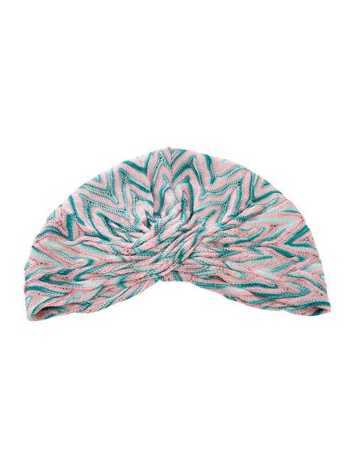 Missoni Knit Chevron Turban Pink