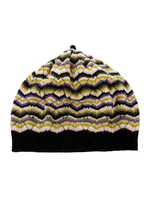 Missoni Chevron Wool Beanie Black
