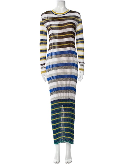Missoni Striped Long Dress Blue