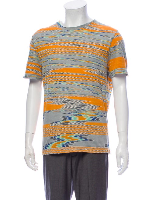 Missoni Striped Crew Neck T-Shirt Yellow