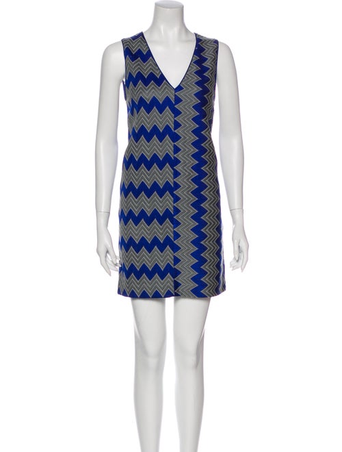 Missoni Striped Mini Dress Blue