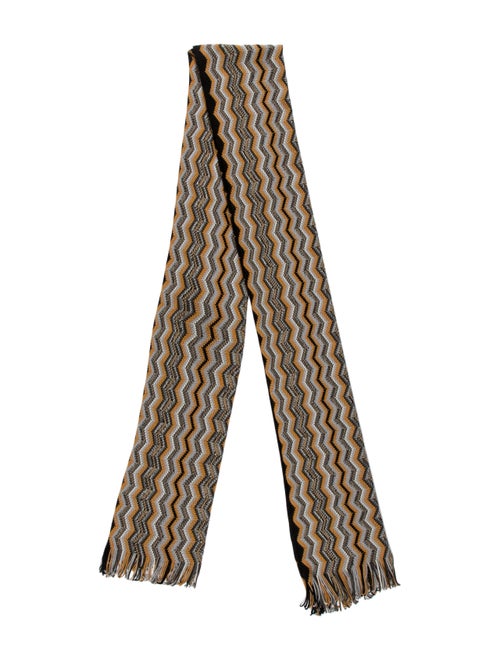 Missoni Wool Chevron Scarf Black