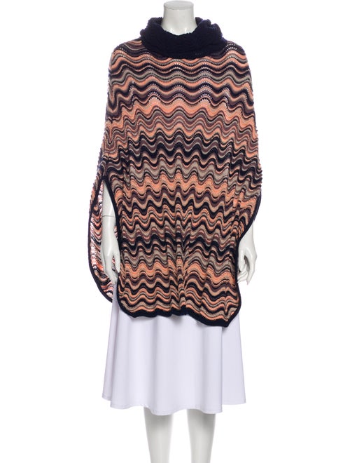 Missoni Striped Turtleneck Sweater Blue