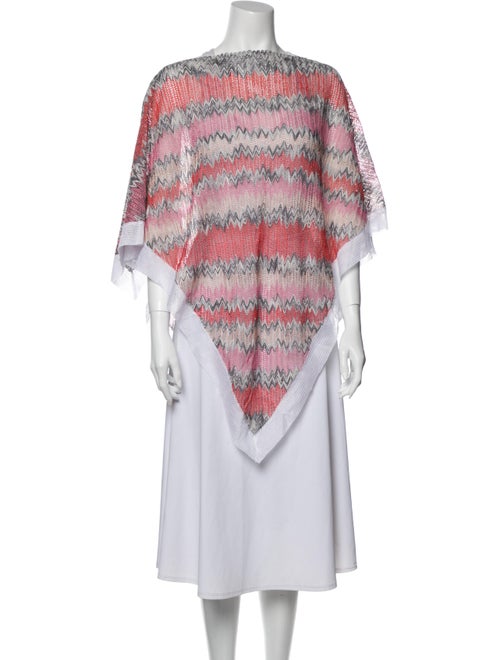 Missoni Striped Cowl Neck Sweater Orange