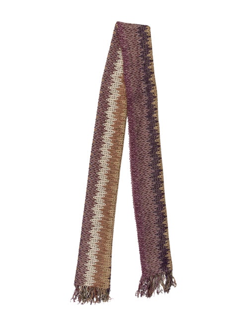 Missoni Chevron Woven Scarf Purple