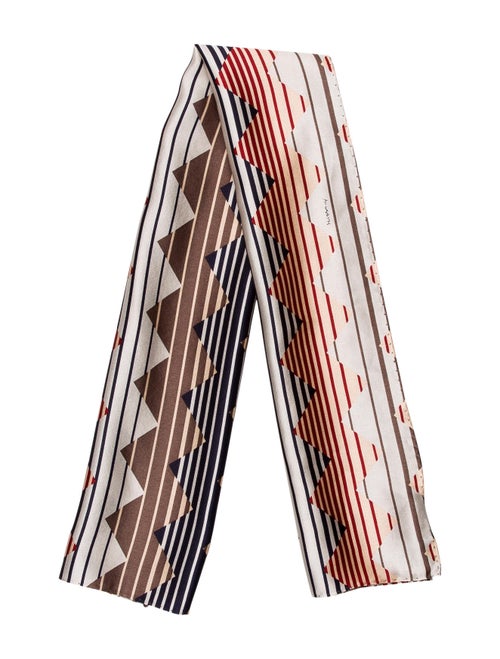 Missoni Silk Chevron Scarf Brown