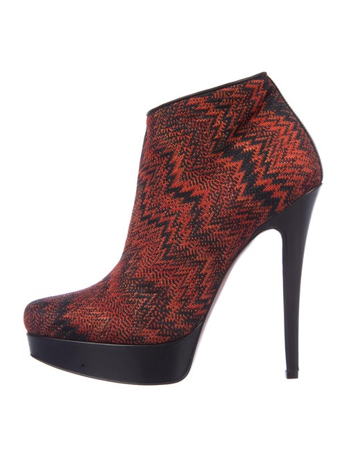 Missoni Printed Leather Trim Embellishment Boots R