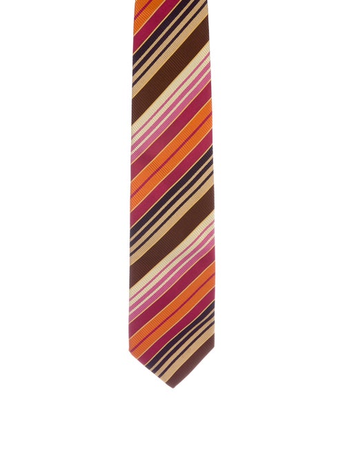 Missoni Striped Silk Tie orange
