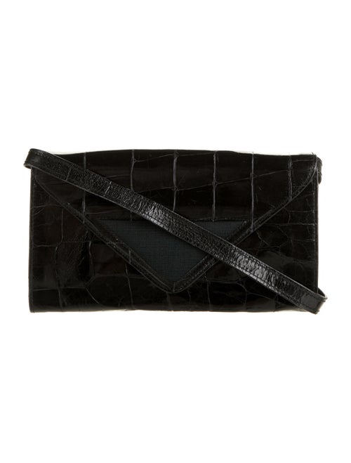 Missoni Embossed Leather Shoulder Bag Black