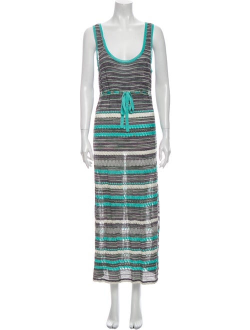 Missoni Striped Long Dress Blue