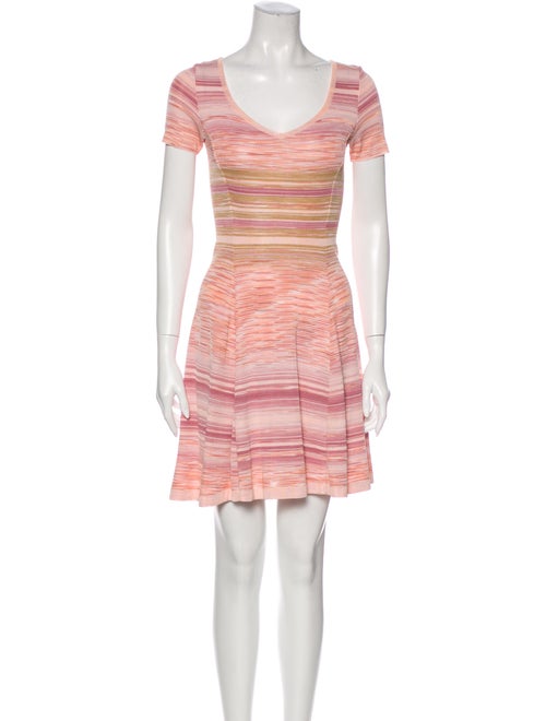 Missoni Striped Mini Dress Pink