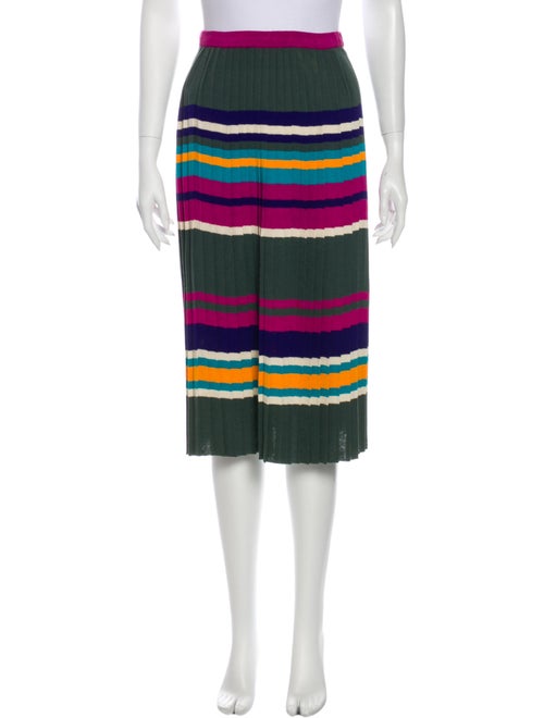 Missoni Striped Knee-Length Skirt Green