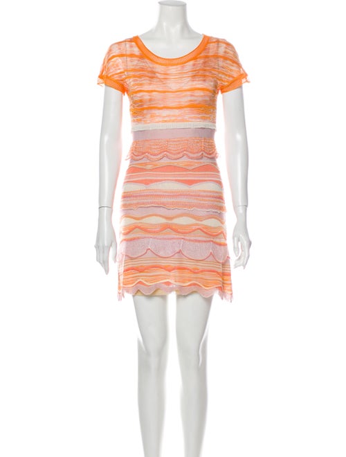 Missoni Striped Mini Dress Orange