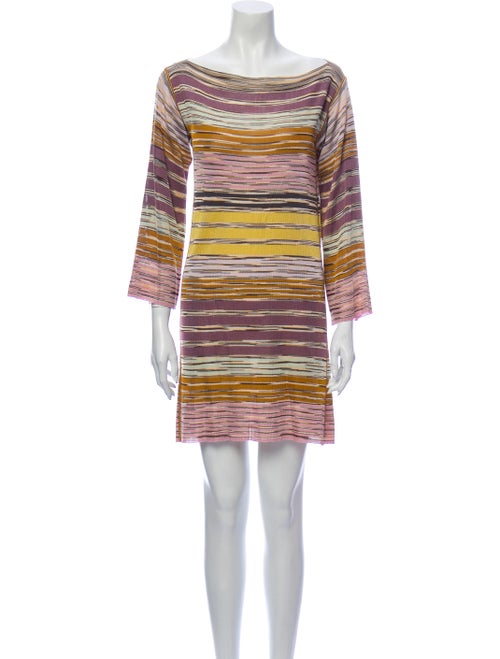 Missoni Striped Mini Dress Purple
