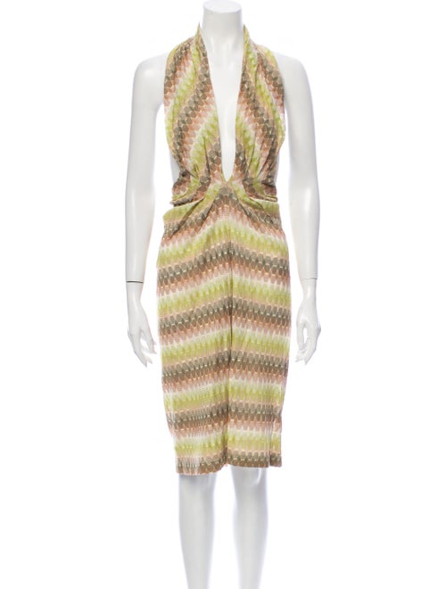 Missoni Striped Mini Dress Green