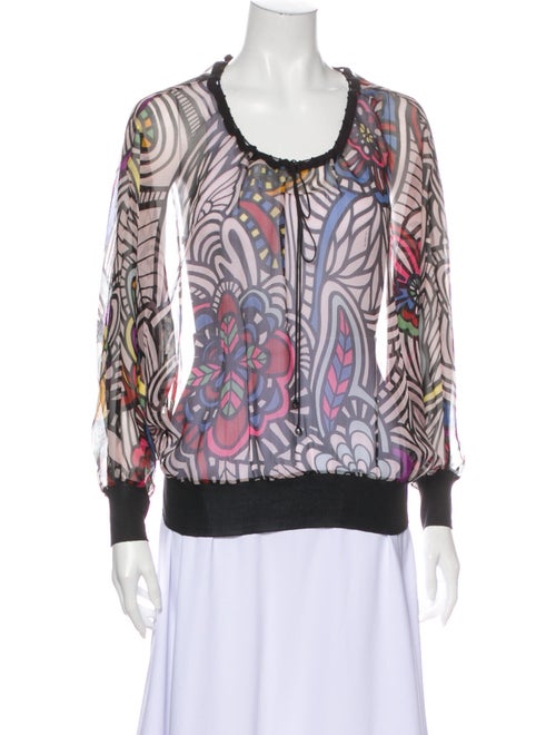 Missoni Silk Printed Blouse Black