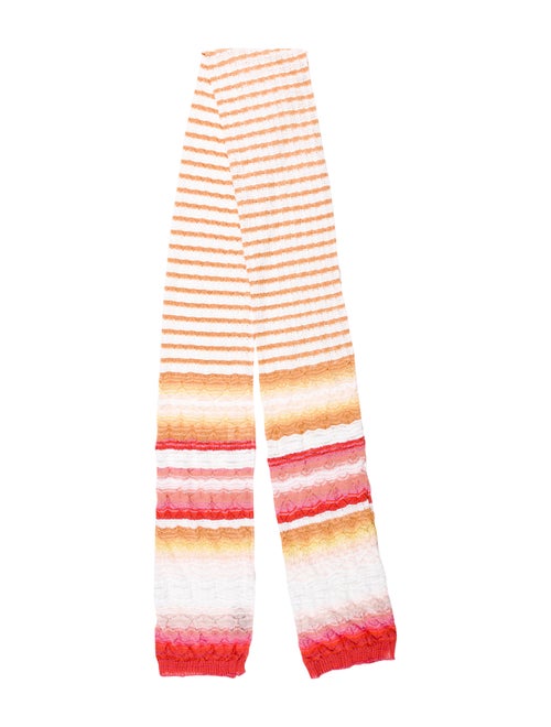 Missoni Stripe Knit Scarf multicolor