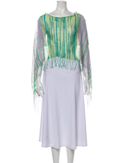 Missoni Patterned Knit Scarf Green