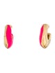 Missoma Enamel Squiggle Chubby Two-Tone Hoop Earrings