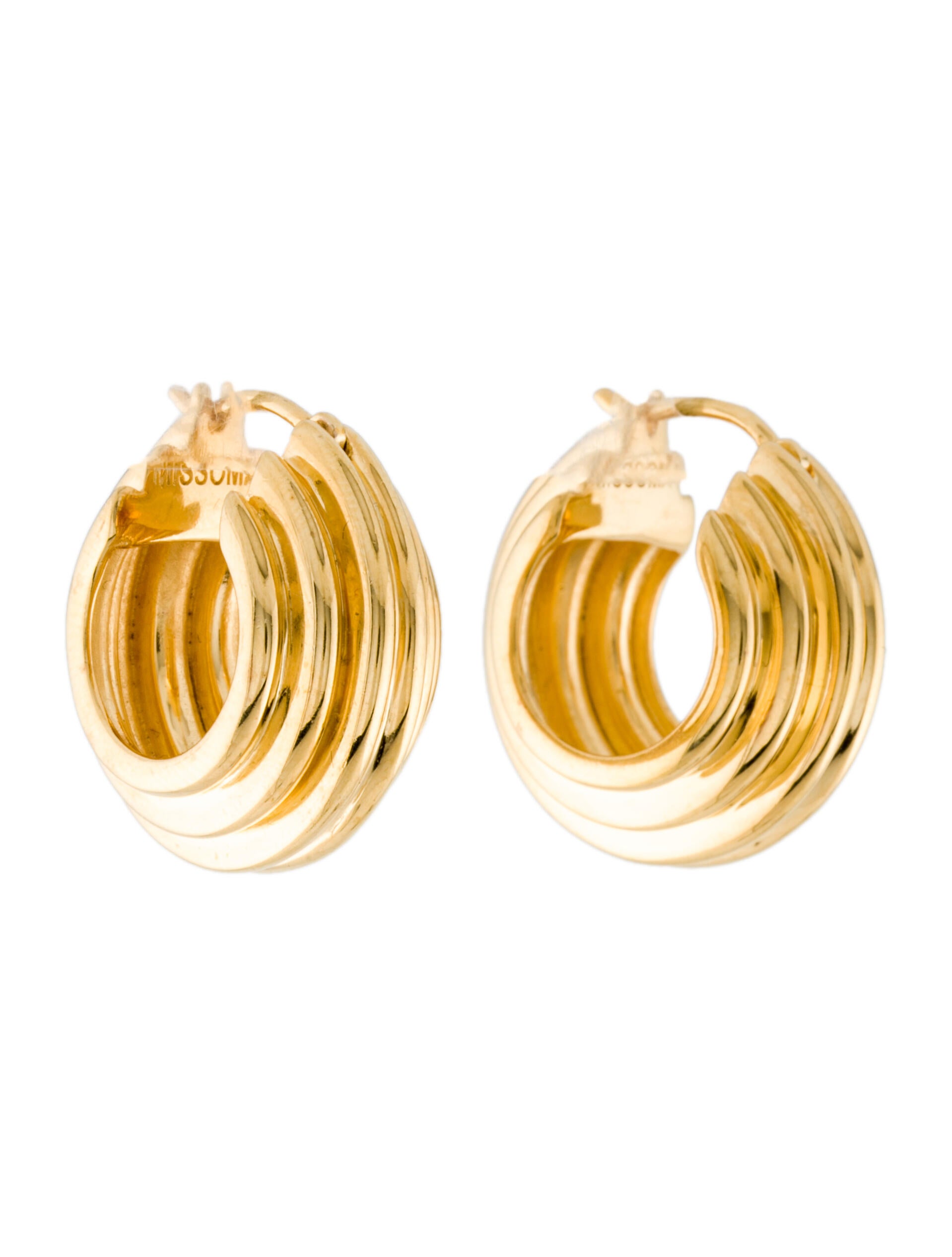 ★MISSOMA★ LUCY WILLIAMS MEDIUM CHUNKY RIDGE HOOP EARRINGS Lucy Williams Medium Chunky Ridge Hoop Earrings | Silver