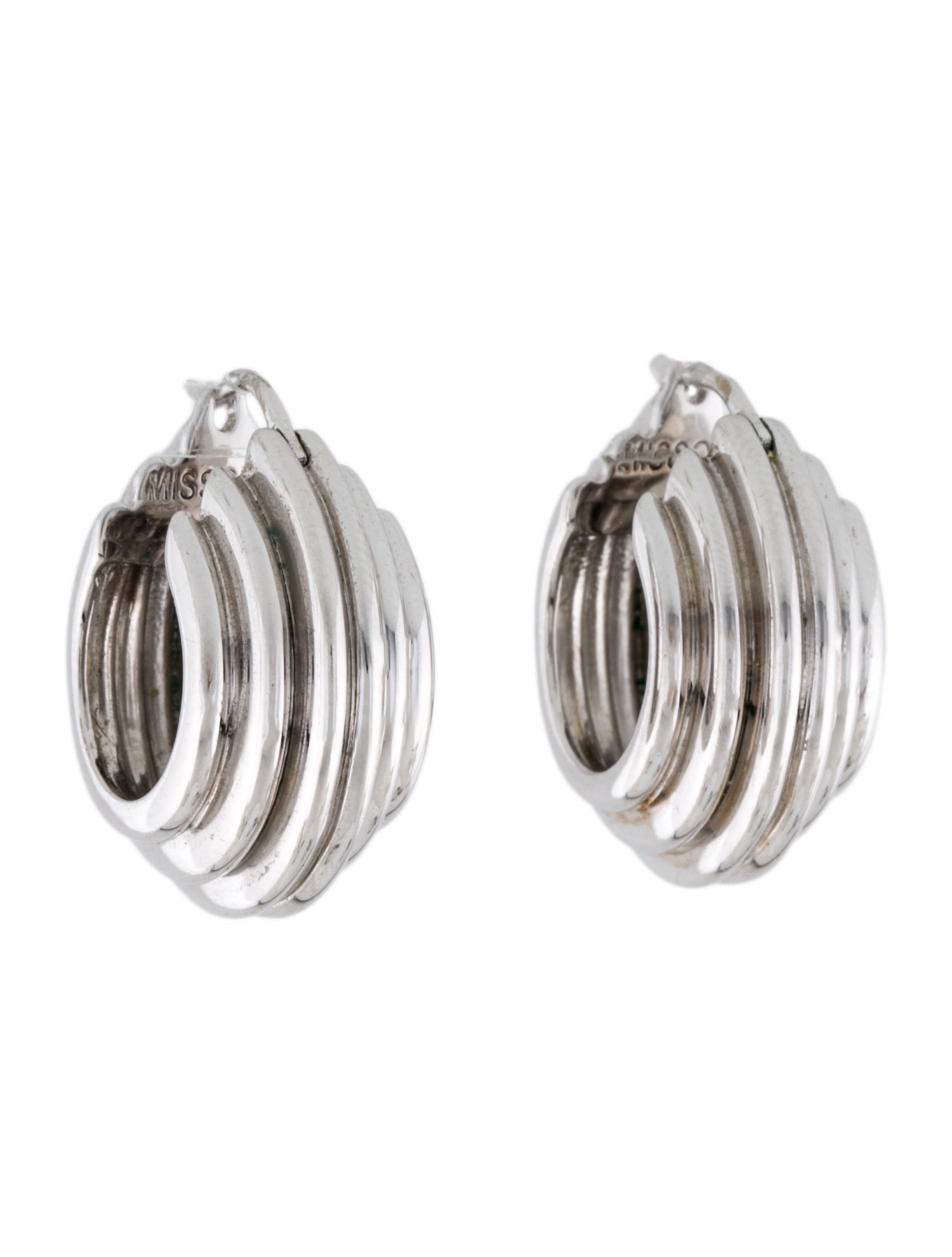 Missoma x Lucy Williams Medium Chunky Ridge Hoop Earrings