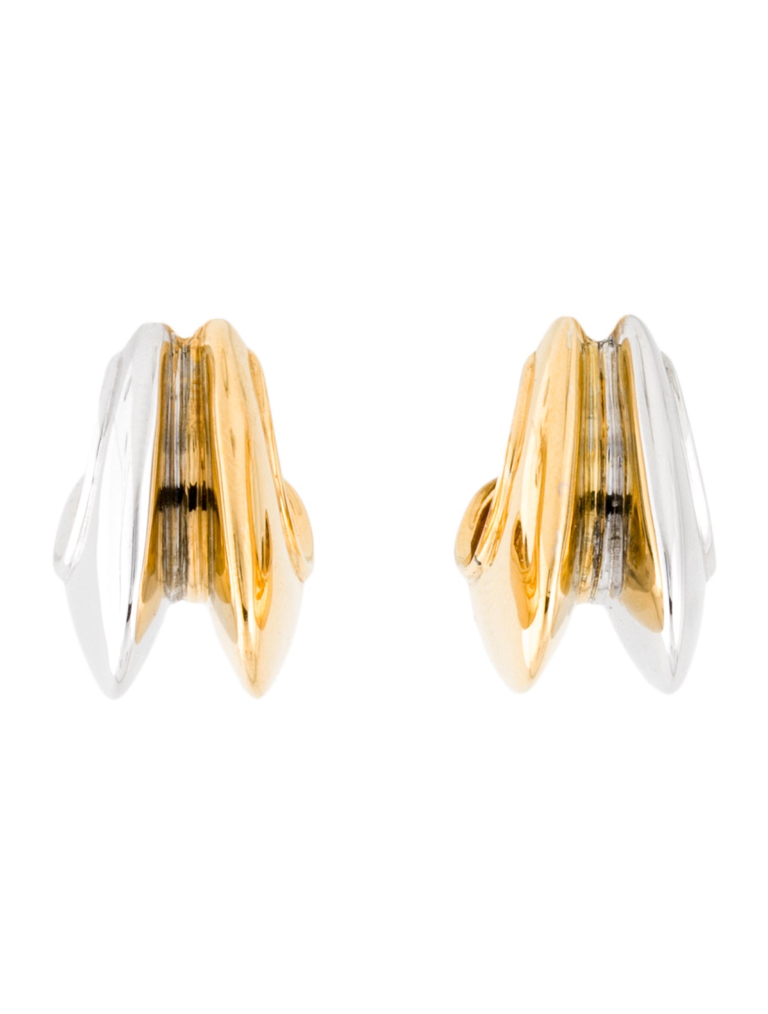 Missoma Two-Tone Hera Dome Double Ridge Hoop Earrings